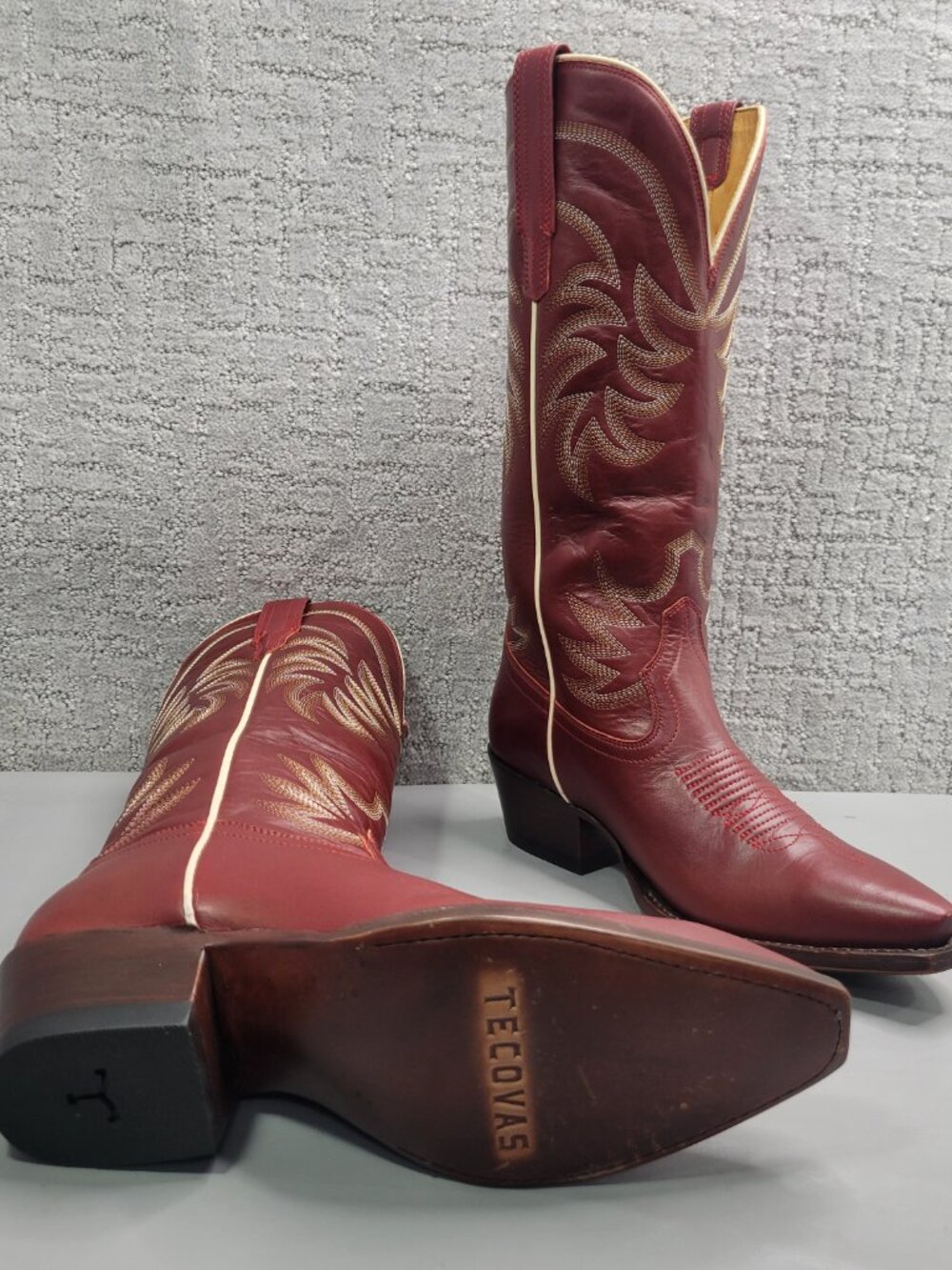 Tecovas The Annie Women's Size US 9B Scarlet Cowhide Cowgirl Boots. - Picture 6 of 13